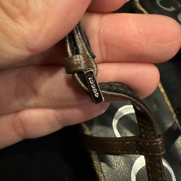 GUCCI GG leather-trimmed slingback flats size 37 - Picture 8 of 11